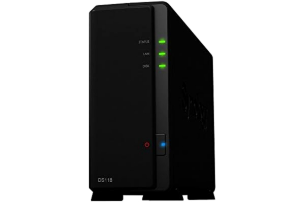 Synology SYNOLOGY DiskStation DS118 serwer NAS 1-bay, czterordzeniowy procesor 1,4 GHz CPU, 2x USB 3.0, 1x RJ45, pojemność: 2000 GB (2 TB), typ HDD: WD Red