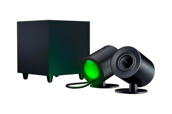 Razer  Nommo V2-2.1 bredbandshögtalare för PC-spel med sladdansluten subwoofer (3-tums bredband med faspluggar i aluminium, THX Audio surround) Svart