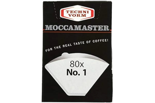 Moccamaster  No.1 pappersfilter (80 filter) – vit
