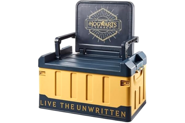 numskull Numskull Hogwarts Legacy 2-i-1 leksaksförvaringslåda och hopfällbar stol – speltillbehörsorganisatör med lock och handtag för familjerum, officiella Hogwarts Legacy-varor