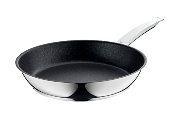 WMF  Permadur Advance braadpan inductie 28 cm, roestvrijstalen pan, Cromargan roestvrij staal gecoat, ovenvast