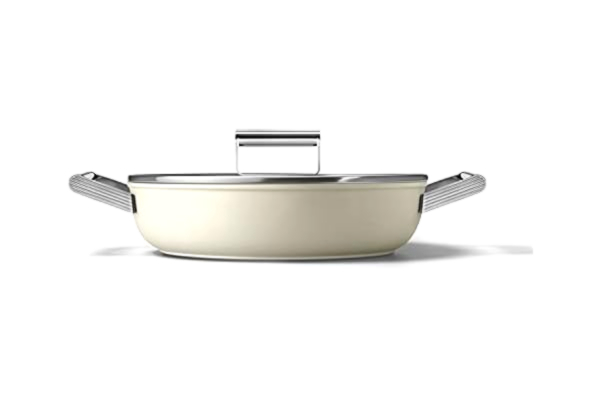 SMEG Smeg Traktørpanne m/lokk 28 cm, Creme