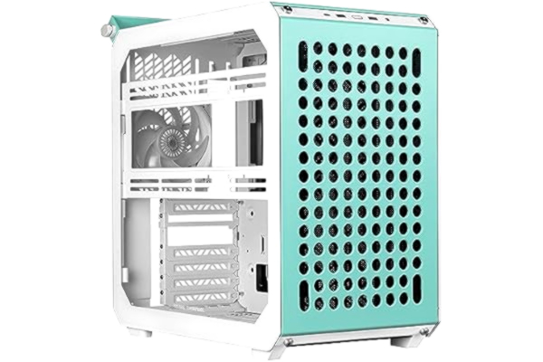 Cooler Master  Qube 500 Flatpack - Mid-Tower ATX Datorchassi, Fullständigt Modulärt, 1 x 120 mm Förinstallerad SF Fläkt, Vertikal GPU-Fäste, Stöder E-ATX Moderkort & Dubbla 280 mm Radiatorer - Macaron
