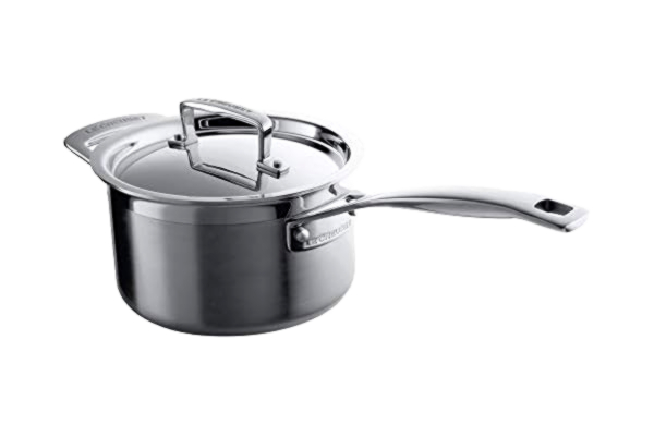 Le Creuset  3-Ply Stainless Steel Saucepan with Lid, 18 x 11.1 cm