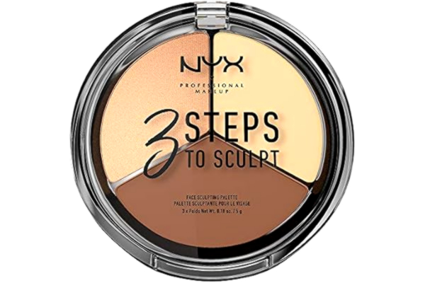 NYX  PROFESSIONAL MAKEUP, puderpalett, 3 Steps to Sculpt Light, 15 g