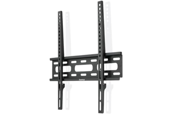 Hama  Fast TV-fäste 10 års garanti (extra platt vägg-TV-stativ, max 40 kg, robust, för LCD/LED/OLED/Plasmaskärmar från 81 cm till 191 cm (32 till 75"), VESA Max 400 x 400) svart