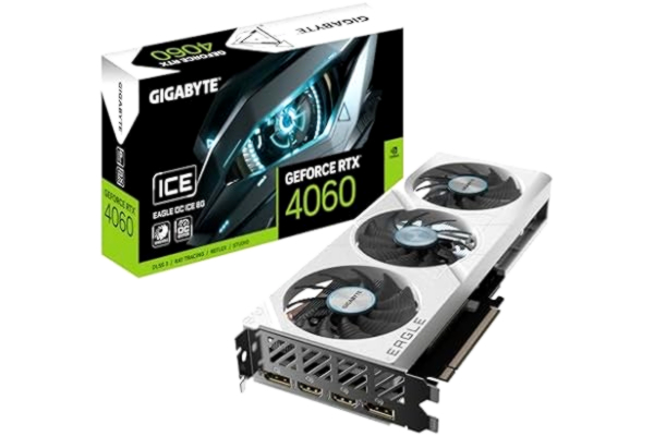 Gigabyte GIGABYTE GeForce RTX 4060 EAGLE OC ICE - 8GB GDDR6 RAM - Näytönohjaimet
