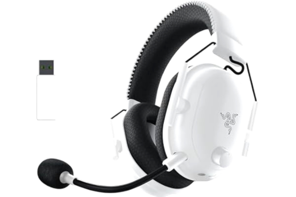 Razer  BlackShark V2 Pro - PC Trådlöst premiumheadset för esportspel (HyperSpeed trådlös teknik, TriForce Titanium 50 mm element, HyperClear superkardioidmikrofon) Vit
