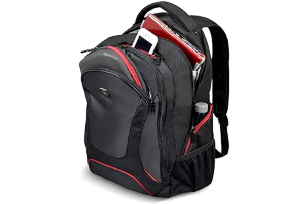 PORT Designs Portdesigner courchevel laptopryggsäck, svart, 15,6/16 tum, Svart/röd, 15,6/16 Zoll, Packsäck