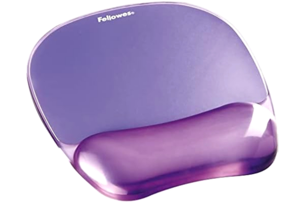 Fellowes  Crystals gel musmatta med handledsstöd, lila