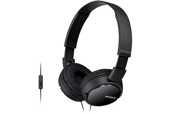 Sony  MDR-ZX110AP - Vikbara Hörlurar med headsetfunktion - Svart