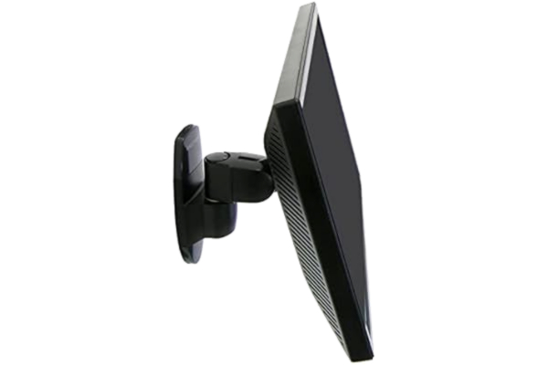 Ergotron ERGOTRON serie 200 väggmontering led svart lutning eller vridning upp till 68,6 cm 27 tum max.11,3 kg. VES 75 x 75 100 x 100 mm