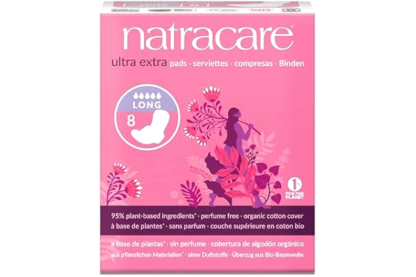 Natracare  Ultra extra dynor med vingar, lång, 8 stycken