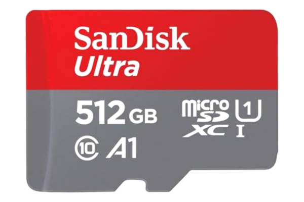 SanDisk  Ultra 512GB microSDXC kort + SD-adapter, för Android-smartphones och surfplattor, upp till 150 MB/s, med A1 App Prestanda, UHS-I, Kort 10, U1