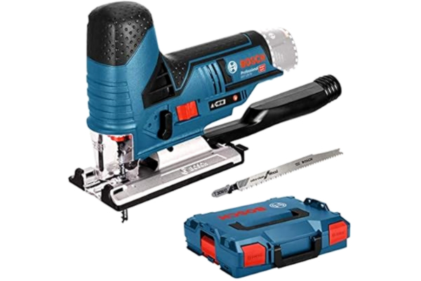 Bosch  Professional 12V System sladdlös sticksåg GST 12V-70 (2x sågklingor, glidsko, splitterskydd, sågdjup i trä: 70 mm, utan batterier och laddare, i L-BOXX)