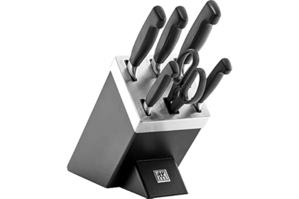 Zwilling ZWILLING Selbstschärfender Messerblock, 7 teilig, schwarz, Vier Sterne