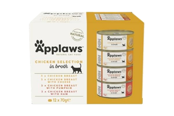 Applaws  Chicken Selection 1017ML-AC Kattmat, Paket med 12, 70 g