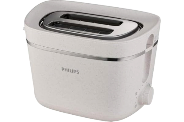 Philips  HD2640/10 Conscious Collection Brödrost, Ekologisk, 100% återvunnen plast, 8 brunningsnivåer, matt vit