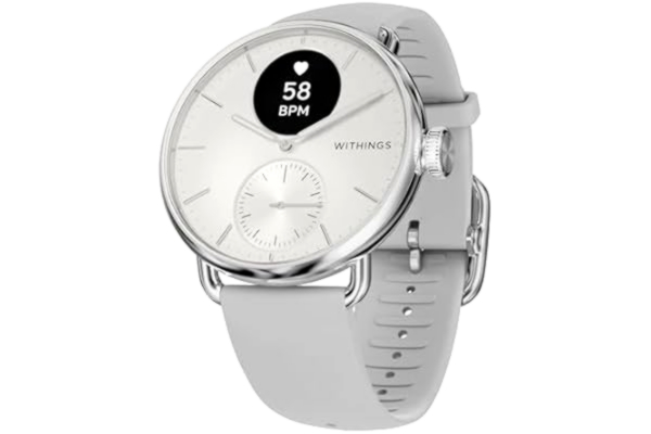 Withings  ScanWatch 2 Smartklocka för hälsa, för kvinnor och män, med EKG, SPO2, temperatur-, sömn-, andningshälsoövervakning, menstruationscykelspårning, 30j-batteri