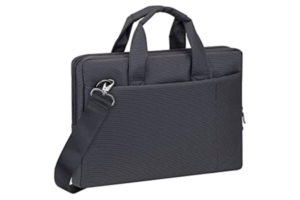 RivaCase RIVACASE Notebook-väska för bärbara datorer upp till 13,3 tum, Macbook Pro och Air – modern laptopväska med extra fack och extra förstärkta sidoväggar/svart