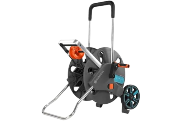 Gardena  CleverRoll L Easy: Slangvagn med kapacitet för upp till 100 m slang, extra stabil, med smidig slangstyrning i robust metallram, droppskydd, montering kräver inga verktyg (18520-20)