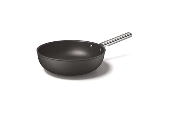 SMEG  CKFW3001BLM, Non-stick Wok 50's Style, Black