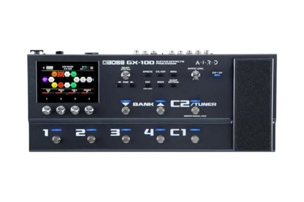 Boss by Roland BOSS GX-100 | Avancerad gitarreffektprocessor | Autentiskt rörförstärkarljud med AIRD-teknologi | 32 förstärkartyper & 170+ BOSS-effekter hämtade från topprocessorn GT-1000 | Touch display i färg