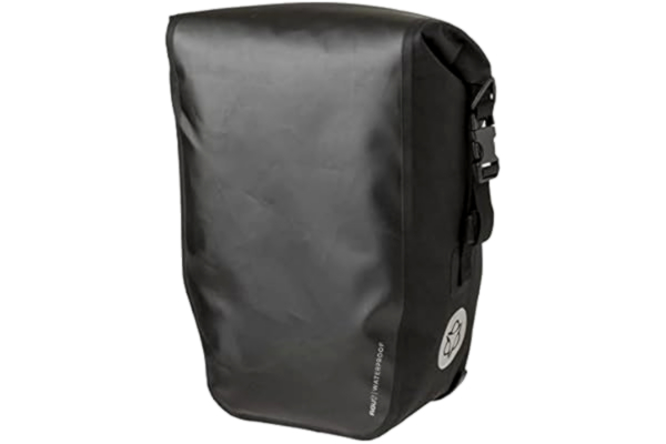 AGU  Clean Shelter Sacoche de Velo Impereable, Sacoche Arrière pour Vélo, Hydrofuge, Réfléchissante, Montage Simple avec Rail Module KLICKfix et Crochet Réglable, 100 % Polyester Recyclé - 17L - Noir
