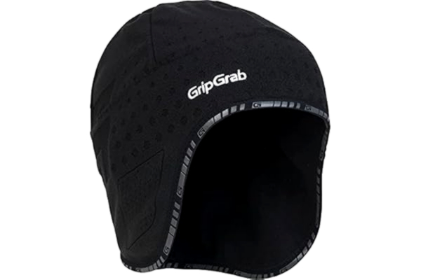 GripGrab  Aviator Cap cykelmössa under hjälm cykelmössa vinter underhjälmsmössa vindtät vintermössa öronvärmare varm, svart, 54-57