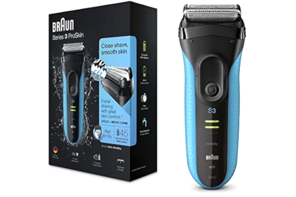 Braun  Series 3 3040s - Shaver - trådløs - blå