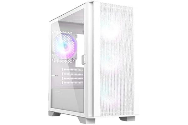 Montech  Air 100 ARGB, minitorn, härdat glas – vit