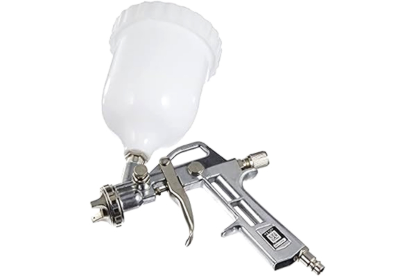 Einhell Original Einhell-färgsprutpistol med flödeskopp (kompressortillbehör, max. 4 bar, flödeskopp 0,6 l, flödesregulator, växlingsbar mellan punktstråle och bredstråle, vridbart munstycke)