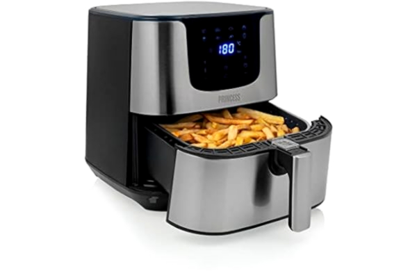 Princess  Deluxe 182060 - Varmluftsrister - 5.5 liter - 1700 W - rustfrit stål