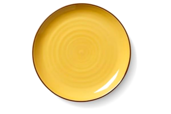 Kähler  Design Colore tallrik platt av keramik handgjord, i färg: saffran gul, diameter: 19 cm, 690600