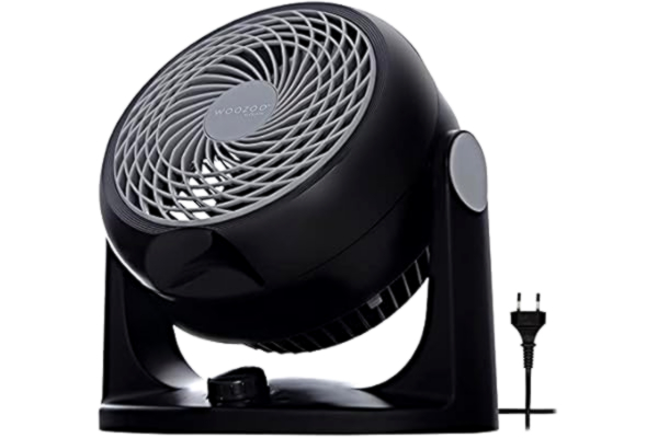 Woozoo , Ventilateur de table silencieux, puissant & portable, 23m², Portée 12m, Inclinaison verticale, Chambre - Woozoo PCF-HD18N - Noir