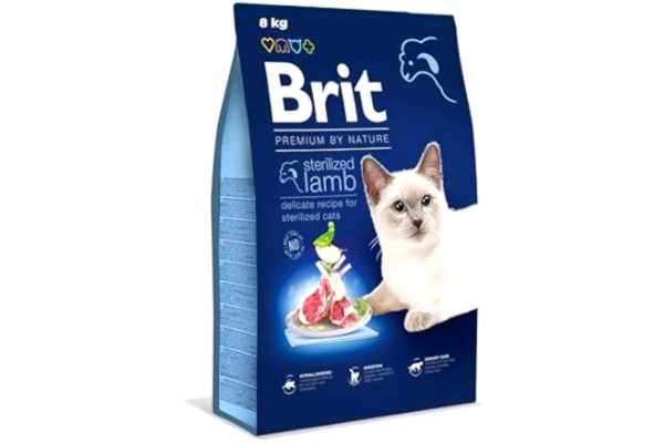 Brit  Premium av naturlig sterilös torr katt mat lamb 8 kg