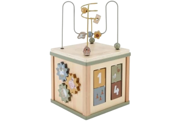 Little Dutch  7131 FSC träaktivitetskub motorikslinga – liten bondgård grön