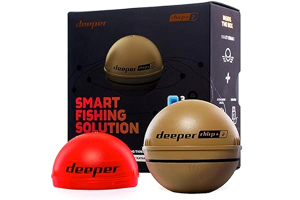 Deeper  Chirp+2 – utmatningsbar GPS Fiskesökare, för båtfiske, isfiske, strandfiske | Utmatbar ekolot med användarvänlig gratis app