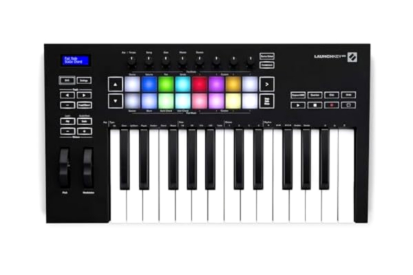 Novation  Launchkey 25 [MK3] MIDI keyboard-controller med sömlös Ableton Live-integration, Scale-läge, Chord-läge och arpeggiator samt all mjukvara du behöver för musikproduktion