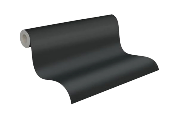 Living Walls A.S. Création fleecetapet etnisk originaltapet uni 10,05 m x 0,53 m, svart, tillverkad i Tyskland, 371781 37178-1