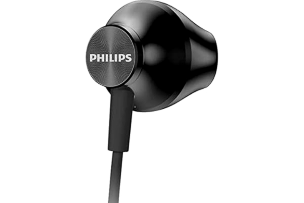 Philips  UE100BK/00 In-Ear-Hörlurar Trådbundna med Förbättrade Basprestanda (14,2-mm-Högtalarelement, Ergonomisk Design, 1-m-Kabel) Svart - 2020/2021 Modell