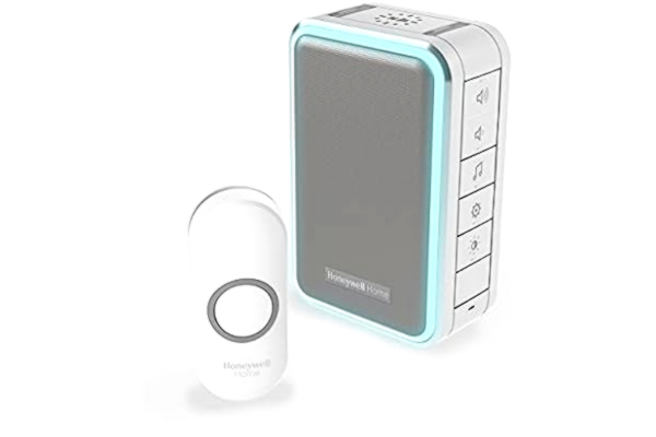 Honeywell  Home Honeywell DC315N draadloze deurbel met ringlamp, slaaptimer en mute-functie, wit