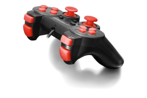 Esperanza  Warrior röd – dator gamepad – PC-styrenhet – Playstation-design