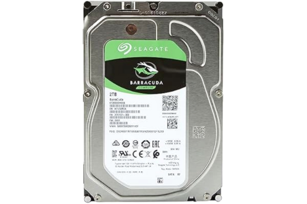 Seagate  Barracuda ST2000DM008 Intern Hårddisk, Silver 2 TB