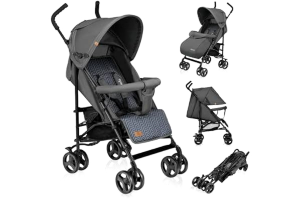 Lionelo  Elia Buggy Small Folding Stroller Graphite for Children up to 15 kg