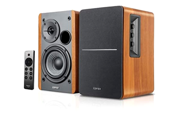 Edifier  R1280DBs aktiva Bluetooth-högtalare – optisk ingång – 2.0 trådlös skärmhögtalare – 42 W RMS med subwooferutgång – trä