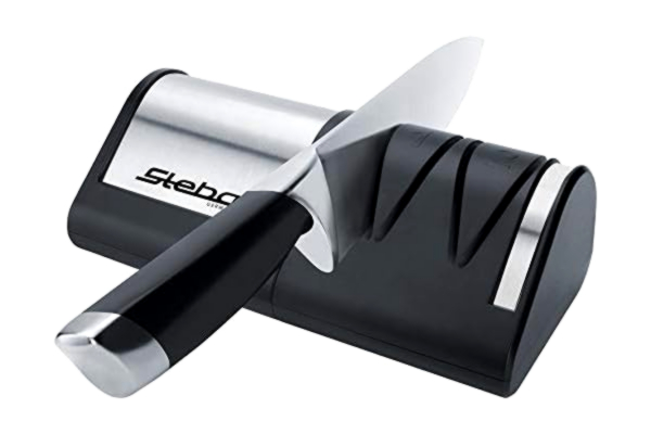 Steba  Elektrisk knivslipare KS 1, för alla typer av knivar (metall, keramik), diamantslipskivor, precisionsslingguide för den perfekta slipvinkeln, utbytbar slipenhet