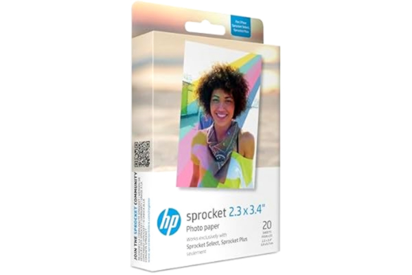 HP  2,3x3,4 "Premium zink fotopapper (20 ark) Kompatibel med Sprocket Select Portable Photo Printer