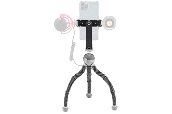 Joby JOBY PodZilla Medium Kit, flexibelt stativ med GripTight 360 telefonfäste, telefonstativ från skaparna av GorillaPod, kompatibel med iPhone, smartphones och actionkameror, upp till 1 kg, grå