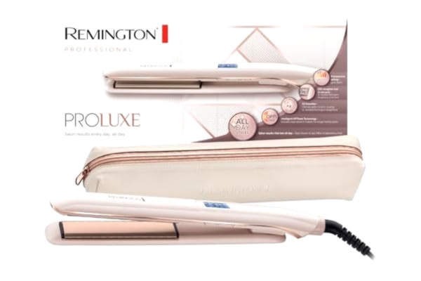 Remington  plattång, Avancerad keramisk beläggning, Pro+ är den optimala temperaturen på 185°c, digital display, 150-230°C, 3m sladd, Teknik för långvarig styling, PROluxe S9100